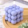 Figure candle "Babb cube", 6 cm, lavender