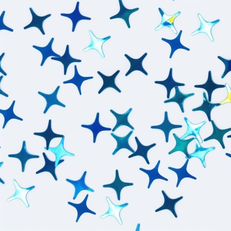 Sequins for the decor "Star Night", holographic, blue color-1