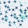 Sequins for the decor "Star Night", holographic, blue color