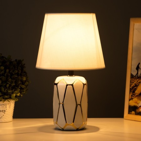 RICO desktop lamp E14 40W white-golden 20x20x33 cm Risalux-1