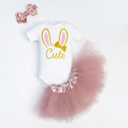 Набор Крошка Я: боди, юбка, повязка "Cute", рост 62-68 см