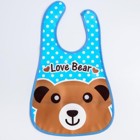 Blory for feeding waterproof on Velcro, for a boy, with a pocket, mix-9