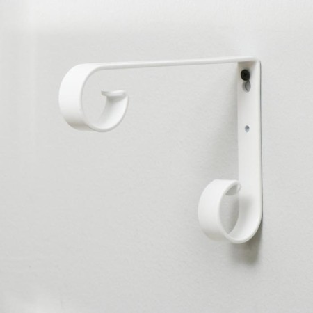 Kashpo bracket, forged, 17 cm, metal, white-6