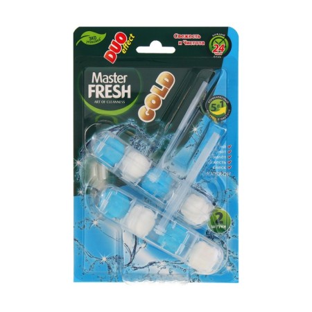 Master Fresh toilet Block, Duo Effect 5B1 Gold formula, sea, 2 pcs