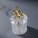 Casket glass "Hare rhombus" Gold 6x6x12.5 cm