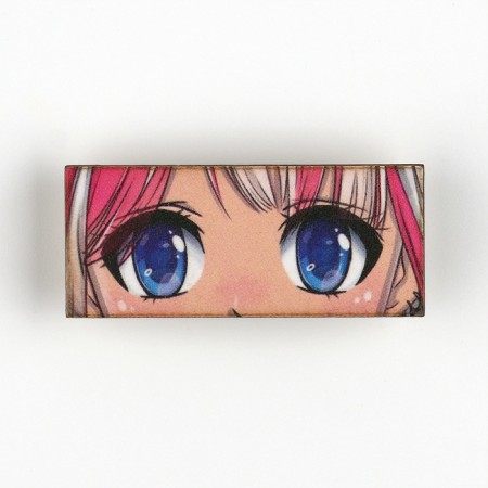 Fluorescent "anime" icon, 4 x 1.7 cm-1