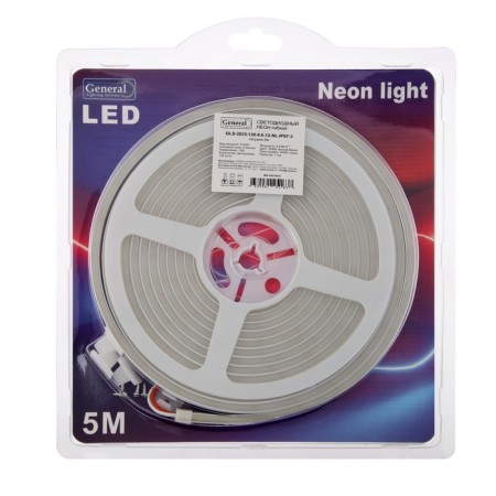 Flexible General Neon 6 × 12 mm, IP67, 5 m, SMD2835, 120 LED/m, 9.6 W/m, 12 V, glow warm white-4