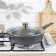 Granite pan, d = 28 cm, removable handle, anti -stick coating, removable handle, glass cover, color gray color