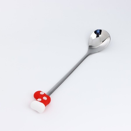 New Year. Ceramic mug with a spoon "Cozy and heat in the new year", 350 ml-6