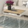 Coffee table Liverpool 75x40x53 cm, oak craf gold, white