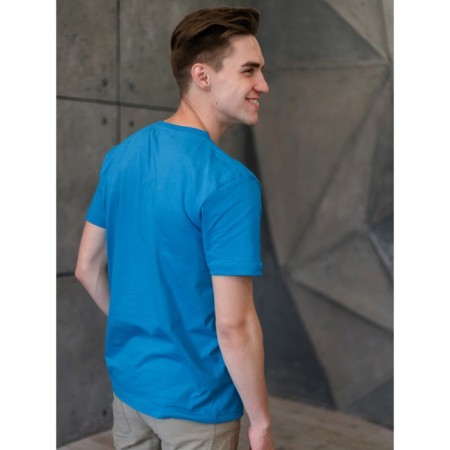 Male T -shirt, size 50, azure color-4