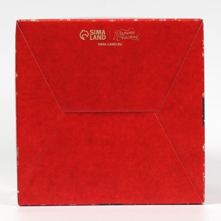 Confectionery box with a window, a chest, "Christmas post" 20 x 20 x 20 cm, New Year-6