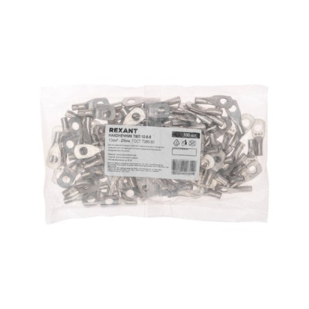 Tip of copper puddled tml 10-8-5 (10mm²-Ø8mm) GOST 7386-80 (in package 100pcs) Rexant-3