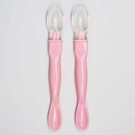 A set of children's spoons, 2 pcs., Pink color