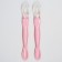 A set of children's spoons, 2 pcs., Pink color