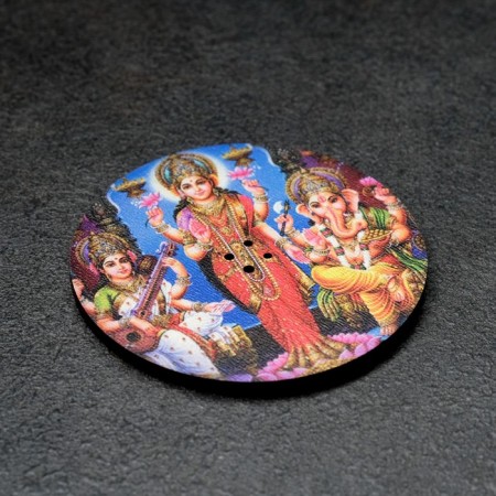 Bowling stand "Lakshmi, Ganesha and Sarasvati", D = 6 cm-2