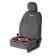 Torso massager cape in a seat 42 × 42 cm, wood, mix