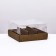 Confectionery box folding under 3 eclairs, craft, 13.5x13.5x7cm