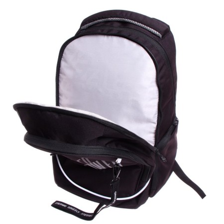 Youth backpack 44 x 28 x 23 cm, ergonomic back, laptop compartment, Grizzly 335, black/gray RU-335-3_3-8