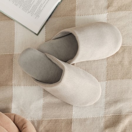 Male slippers, eco size 44-45, beige color-1