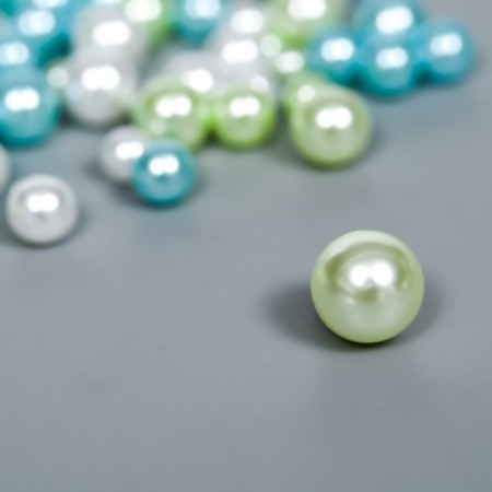 Decor for creativity plastic "Balls. Green blue. Assorted" D = 3-8 mm, set 10 grams-1