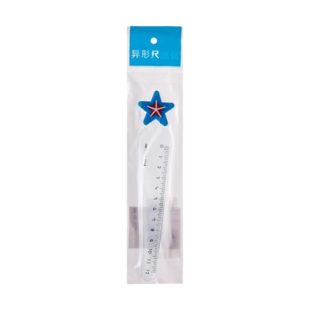 Plastic line 12 cm "star", blue-3