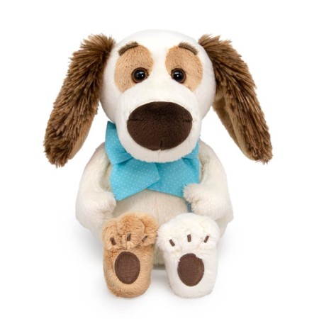 BABY BABY soft toy, with a blue bow in polka dots, 20 cm
