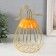 Vazon Metal souvenir, ceramic "pumpkin with a leaf" orange with gold 14.3x14.3x21 cm