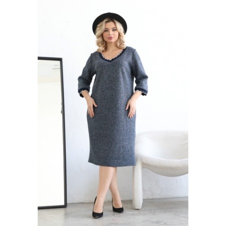 Women's dress, size 50, blue color-5