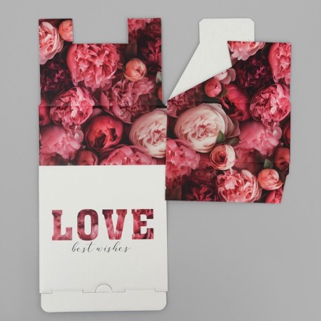 Gift folding box, packaging, "love", 15 x 15 x 7 cm-7