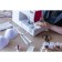 Textile straps, 2 cm, 38 cm, steam, white color