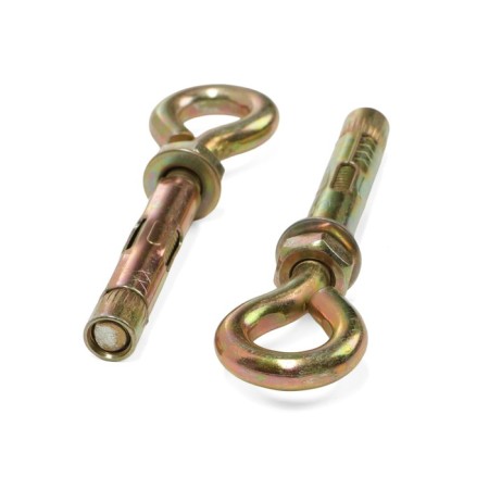 Anchor Bolt Stroybat, with a ring, galvanized, 10x60 mm, 2 pcs-2