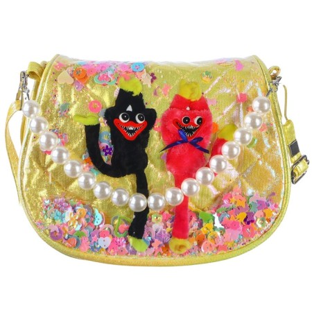 Children's bag on the valve, 6x12x16 cm, adjustable belt, yellow mix-3
