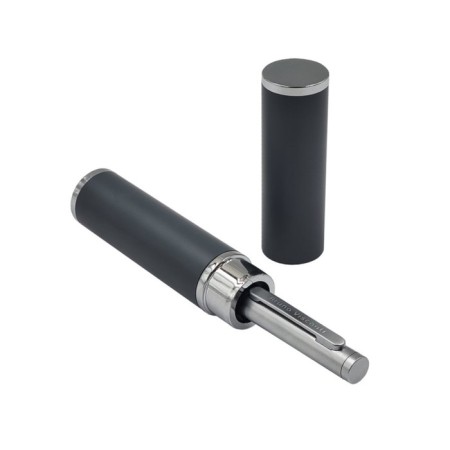 Switching handle, 1.0 mm, BrunovisConti firenze, blue rod, metal case Soft Touch silver, in a tube