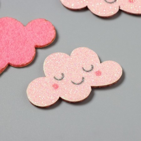 Decor for the creativity of the felt shine "Cloud" 2.8x4.5 cm