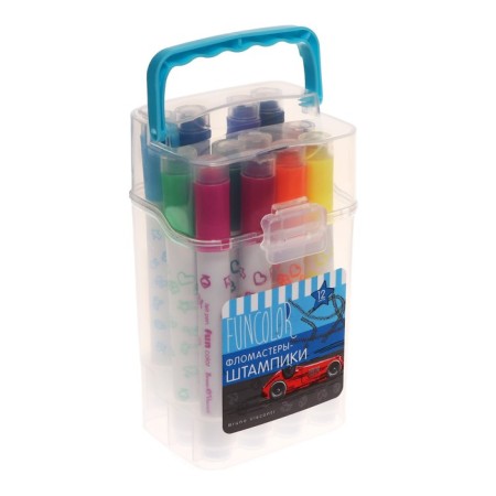 Stampica felt-tip pens 12 colors, Funcolor, in a plastic penalty, mix-9