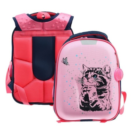 Frame backpack 38 x 30 x 17 cm, ergonomic back, Calligrata Probag "Cat" (school)-4