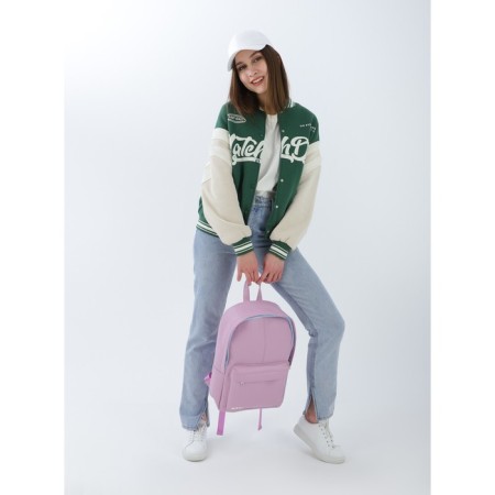 Women's backpack made of artificial leather, Textura, pink color-6