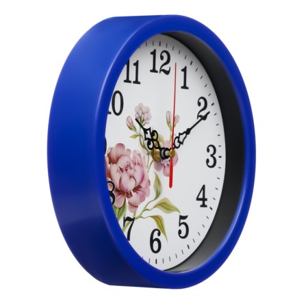 Watch Wall "Flowers", D-20 cm, smooth move-1