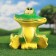 Garden figure "Frog Smile" Green, 30cm