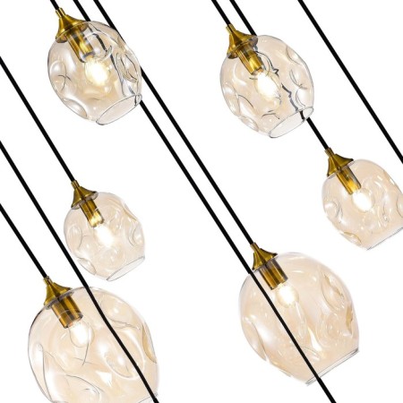 Suspended chandelier ST LUCE. SL1188.303.09. Idesia. 9x40 W, E14/E27, 87x87 cm, brass color-5