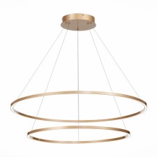 Suspension lamp ST LUCE. ST605.243.91. 1x91 W, LED, 4000K, 5915 LM, 80x80 cm, golden color