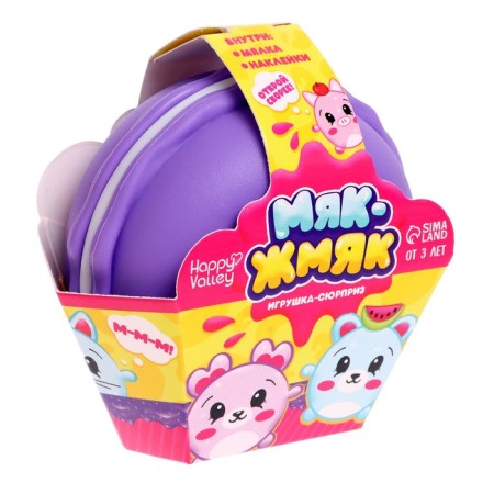 Toy-Surprise "Myak-Zhmyak", purple, mix-8