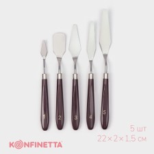A set of pastry scapula, mastikhins, 22 × 2 × 1.5 cm, 5 pcs