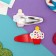 Invisibility for hair "Loli" (set 2 pcs) cake with balls, 5.5 cm, red