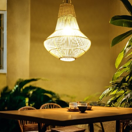 Ceiling Lamp from Rotan "Adi" 1x120W, E27, 30x30x40 cm