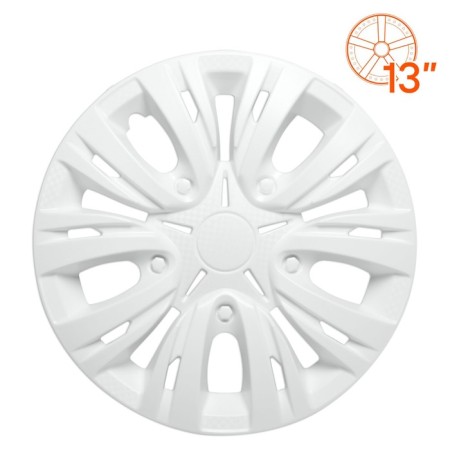 Wheel caps 13 "Lyon", Bely, Carbon, 2 pcs Airline AWCC-13-03-1