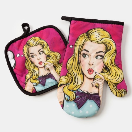 Kitchen set 2 Ave. Ethel Love Life "Beauty", a severity of 17*17 cm, a mittens-seizure. 26*16 cm, 100% p/e-1
