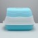 Closed 2-in-1 toilet with a removable top of 34 x 50 x 33 cm, blue