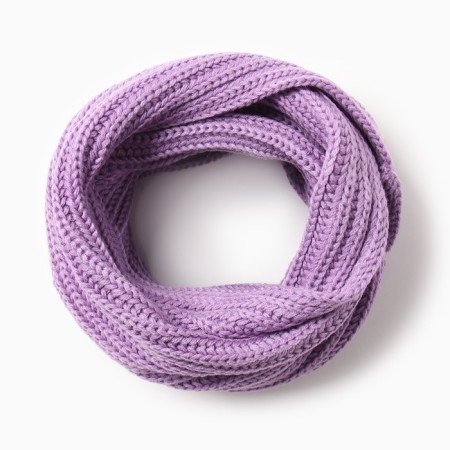 Scarf (clamp) children, lilac color, size 108x26 cm
